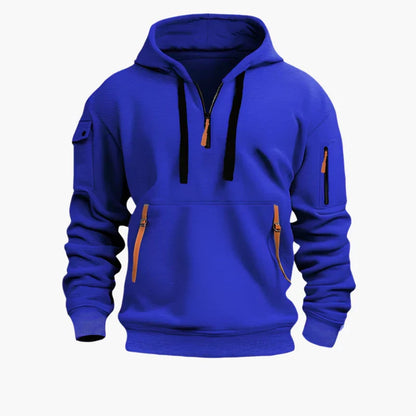 Heren Hoodie met capuchon en rits – Functionele en warme streetwear voor dagelijks gebruik en vrije tijd