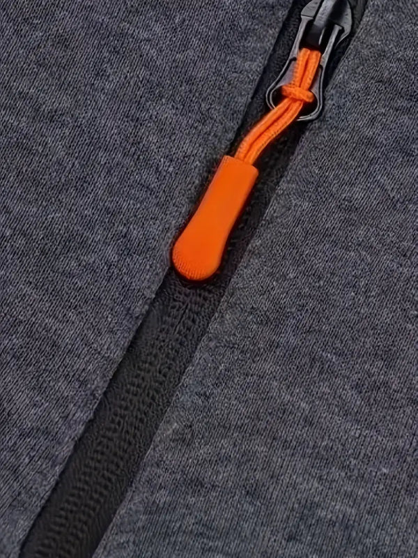 Heren Hoodie met capuchon en rits – Functionele en warme streetwear voor dagelijks gebruik en vrije tijd