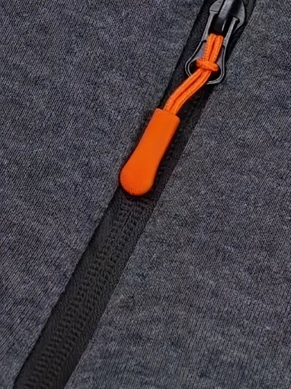 Heren Hoodie met capuchon en rits – Functionele en warme streetwear voor dagelijks gebruik en vrije tijd
