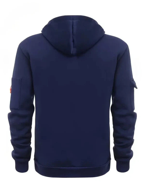 Heren Hoodie met capuchon en rits – Functionele en warme streetwear voor dagelijks gebruik en vrije tijd