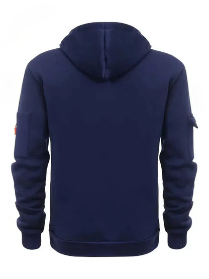 Heren Hoodie met capuchon en rits – Functionele en warme streetwear voor dagelijks gebruik en vrije tijd