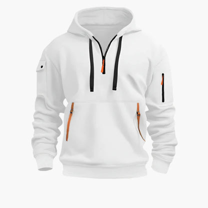 Heren Hoodie met capuchon en rits – Functionele en warme streetwear voor dagelijks gebruik en vrije tijd