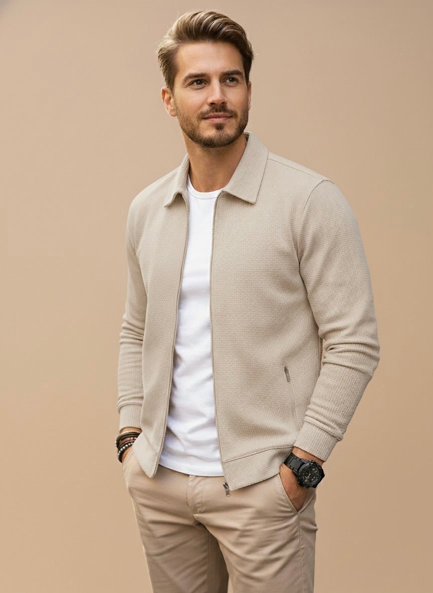 Verano Heren Vest met Opstaande Kraag en Rits Comfortabel