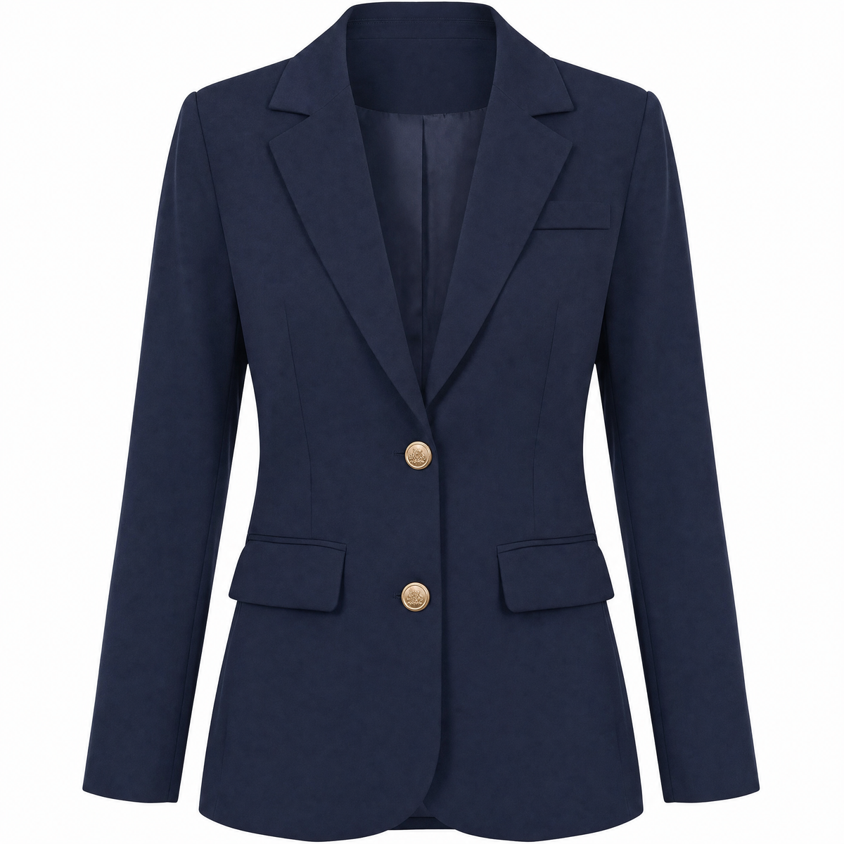 Dames Getailleerde Blazer met Revers en Tweeknoopssluiting