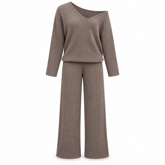 Sorelle Dames Gebreide Set – Warme Trui en Broek
