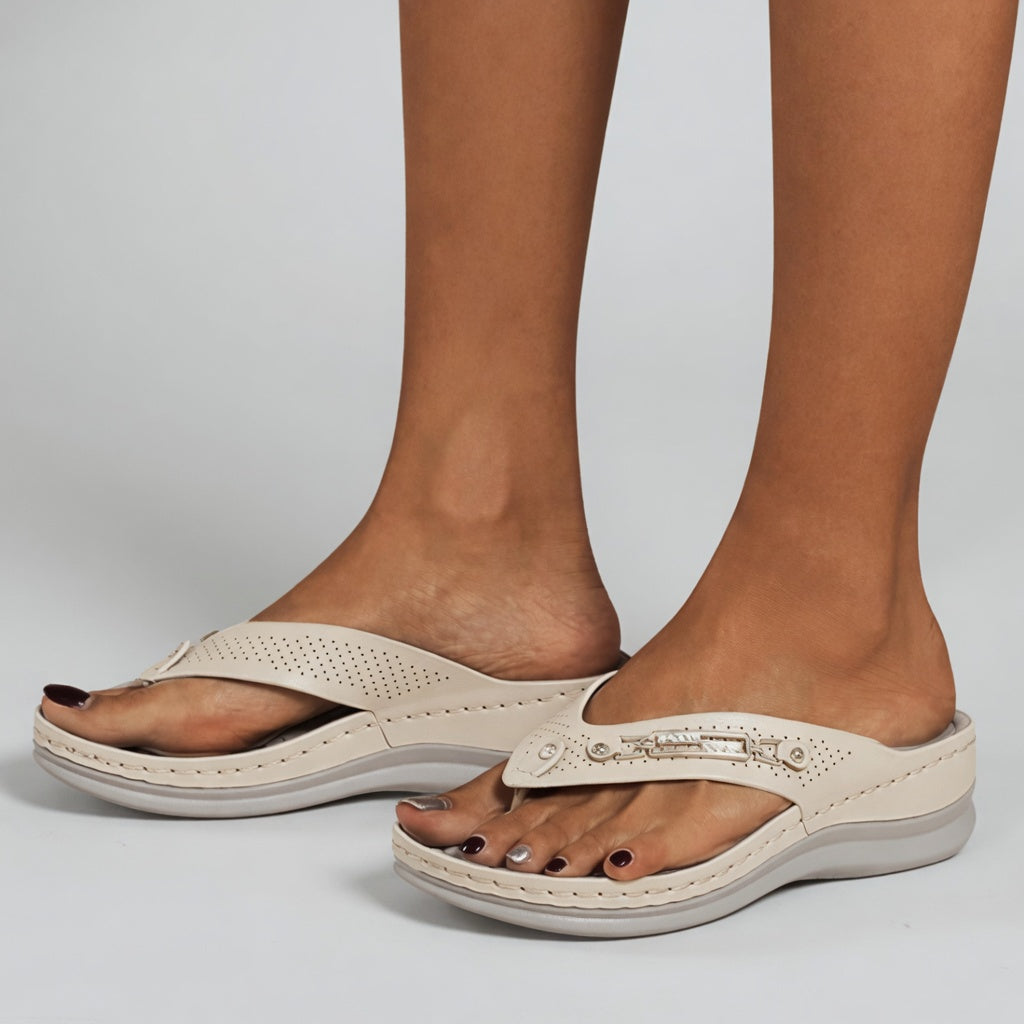 Sorena dames teenslippers orthopedisch comfort met steunzool