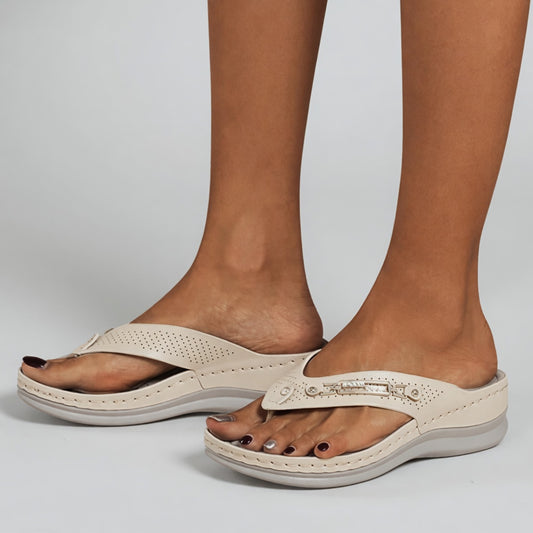 Sorena dames teenslippers orthopedisch comfort met steunzool
