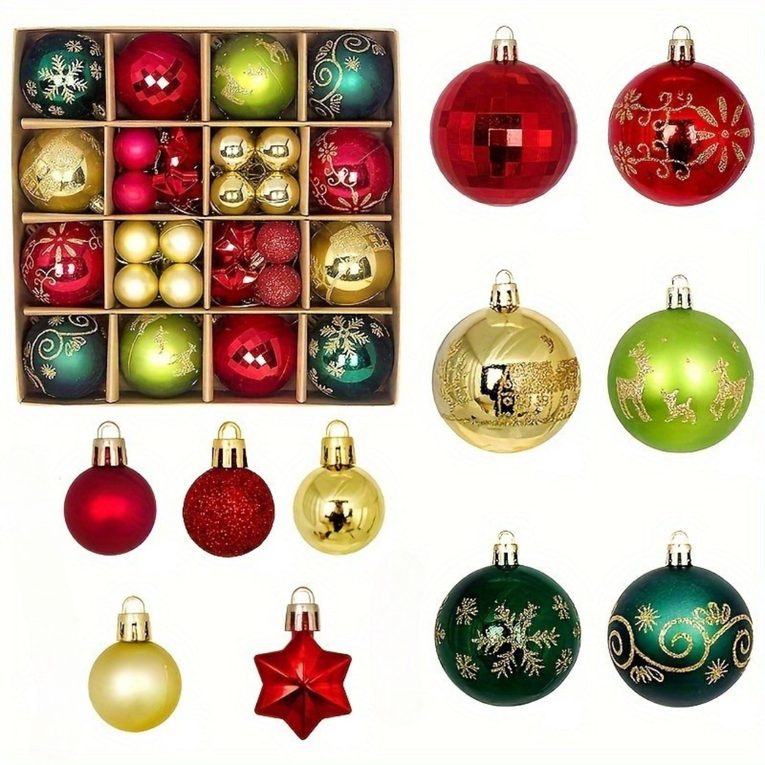 Kerstballen Set – Plastic Hangende Versieringen