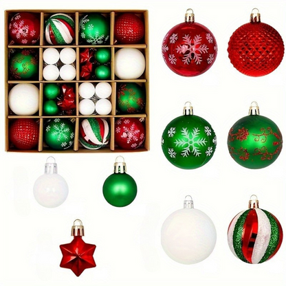 Kerstballen Set – Plastic Hangende Versieringen