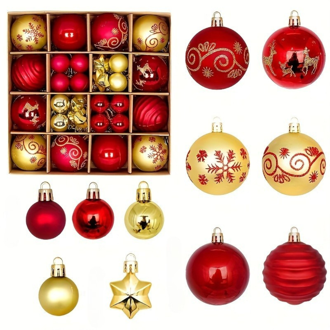 Kerstballen Set – Plastic Hangende Versieringen