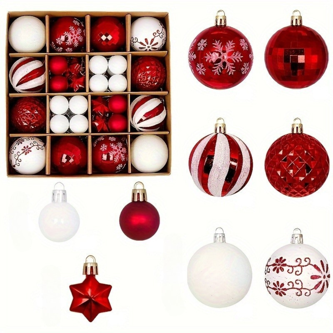 Kerstballen Set – Plastic Hangende Versieringen