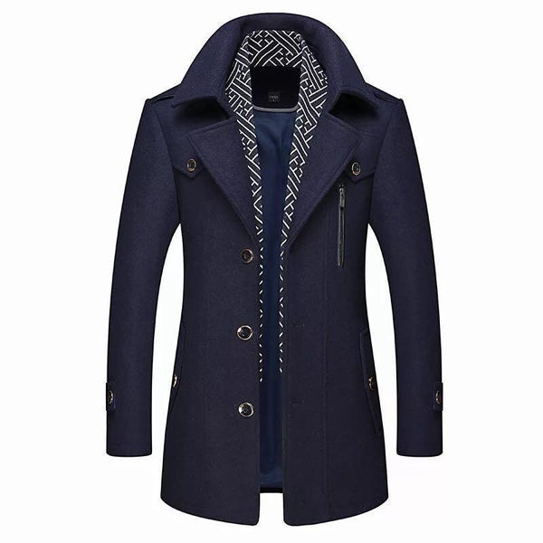 Wolvenberg Klassieke Herenmantel – Warme Slim Fit Winterjas