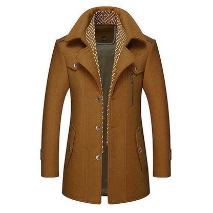 Wolvenberg Klassieke Herenmantel – Warme Slim Fit Winterjas