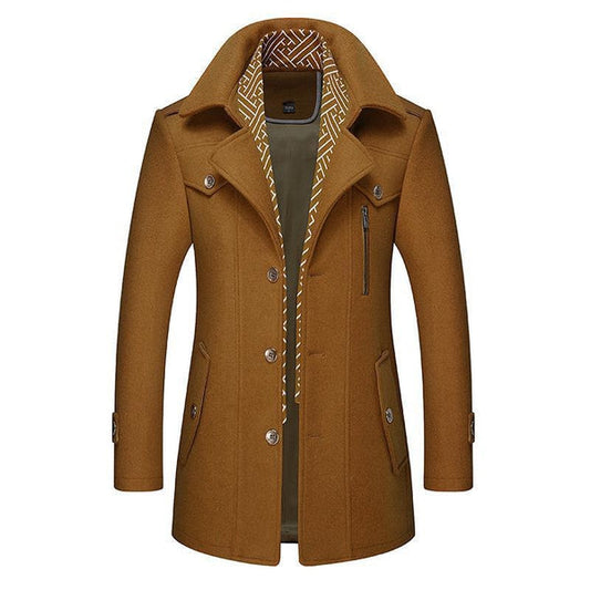 Wolvenberg Klassieke Herenmantel – Warme Slim Fit Winterjas