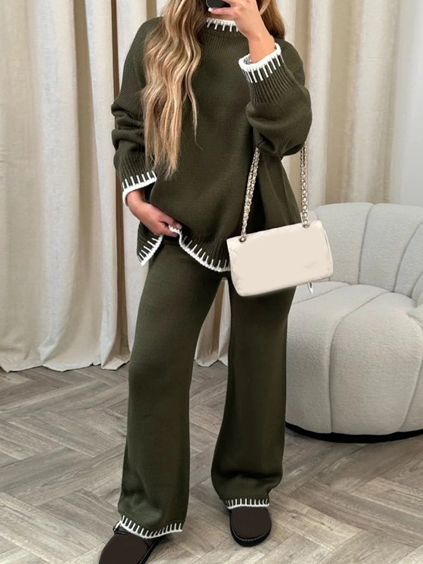 Luna Herfstset Dames – Warme Gebreide Set voor Elke Dag