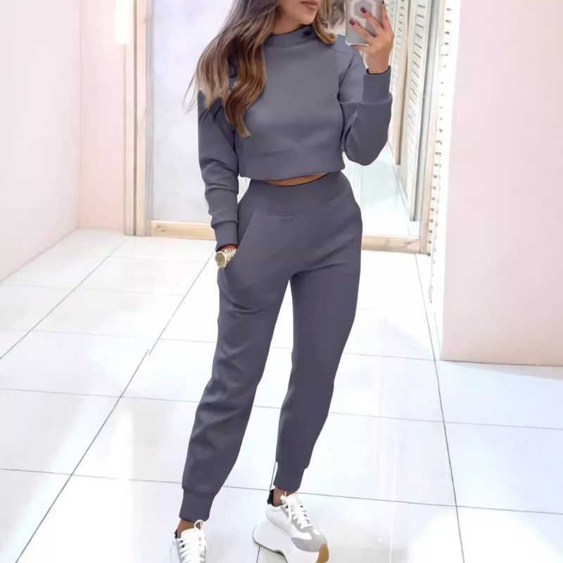Herfst Warmte Set Dames – Comfortabele Trui en Broek voor Koude Dagen