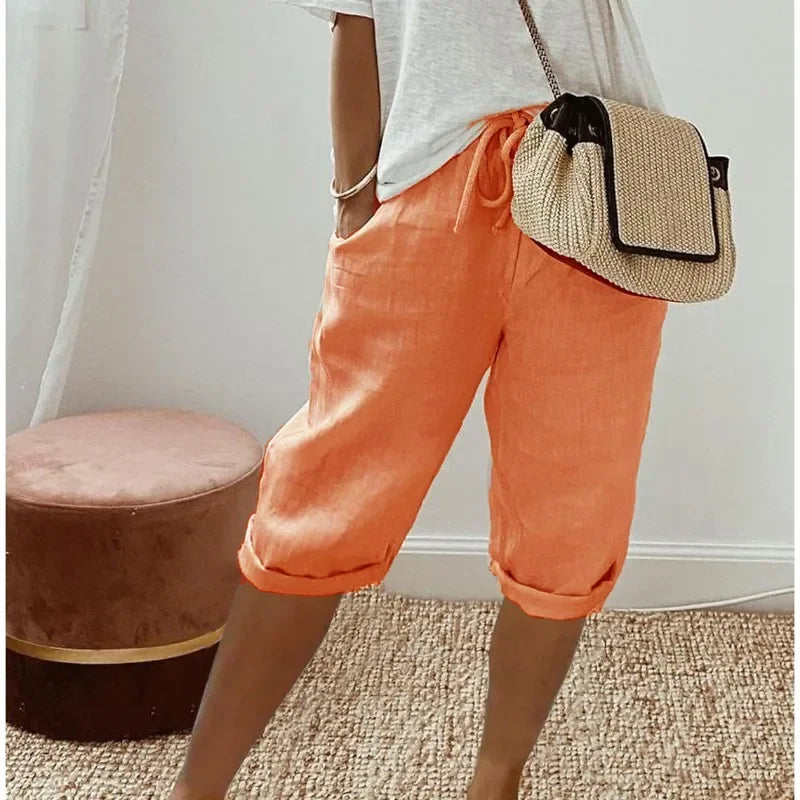 LuchtFlex Dames Short met Stretchstof en Praktische Zakken