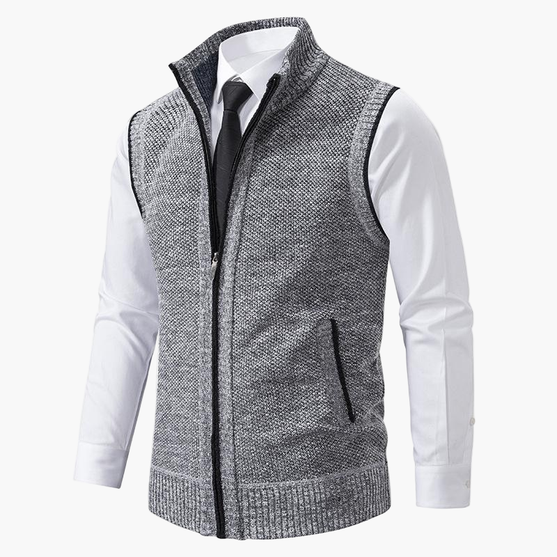 Herenvest Elegant Gebreid – Stijlvol Vest voor Mannen, Perfect voor Werk & Vrije Tijd