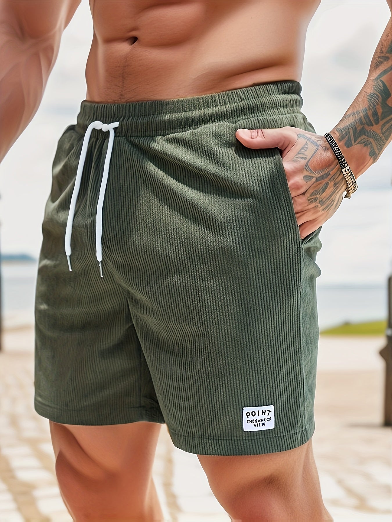 ZomerRib Heren Korte Broek – Comfortabele Ribstof Zomershort