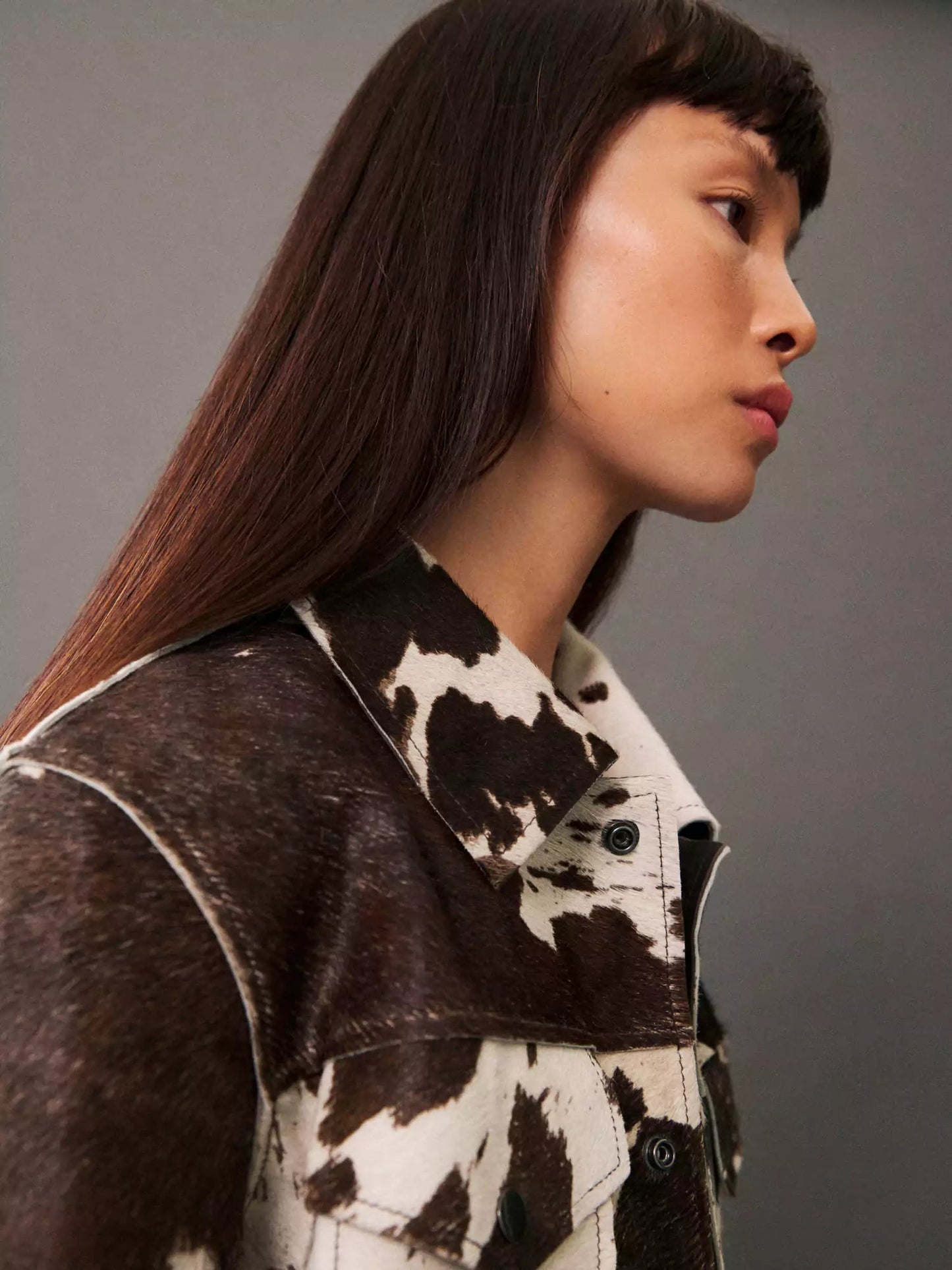 Luna Dames Jasje met Koeienprint – Warm, Trendy & Comfortabel
