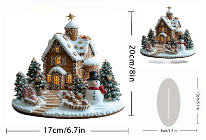 Verlicht Peperkoekhuisje Kerstdecoratie – Warmwit Licht voor Tafel