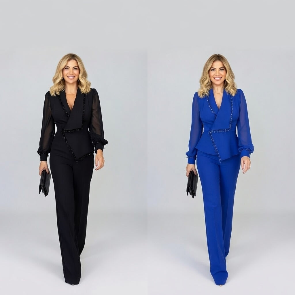 Elegant Dames Blazerpak Marilou – Tweedelige Blazer en Broek Set