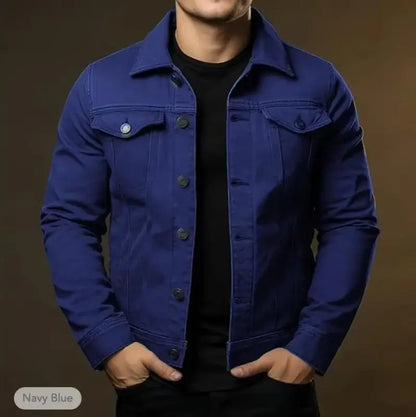 Milan Denim Jas Heren – Comfortabele Katoenen Herfstjas