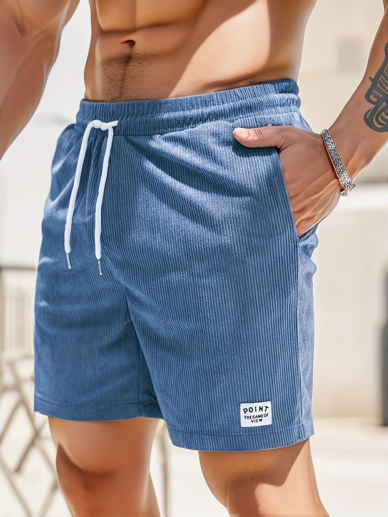 ZomerRib Heren Korte Broek – Comfortabele Ribstof Zomershort