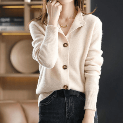 Zachte Dames Gebreide Kasjmierlook Vest – Warm & Elegant