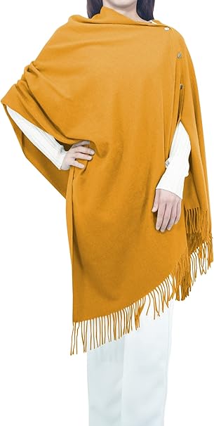 Dames Ponchojas met Knopen – Elegante Gebreide Lente & Herfst Stijl