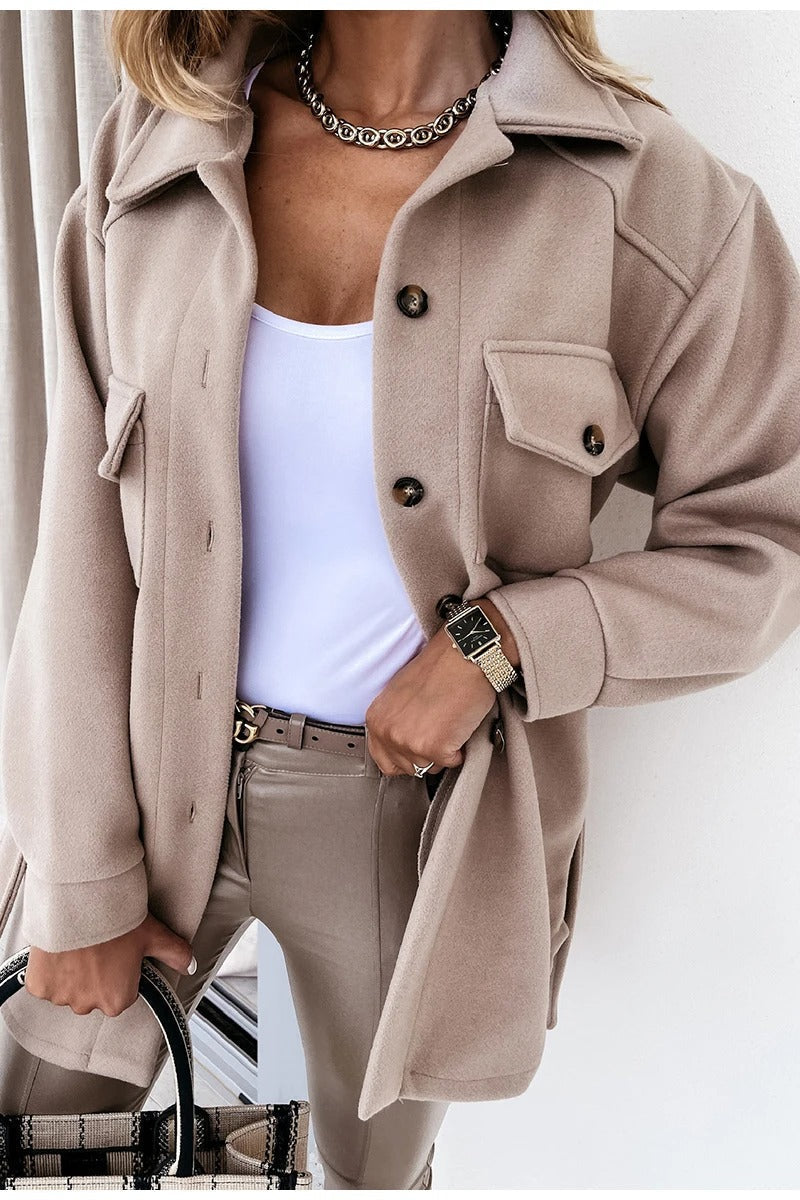 Livia Elegante Voorjaarsmantel Dames – Warm en Ademend