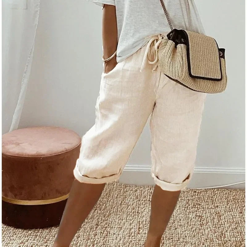 LuchtFlex Dames Short met Stretchstof en Praktische Zakken