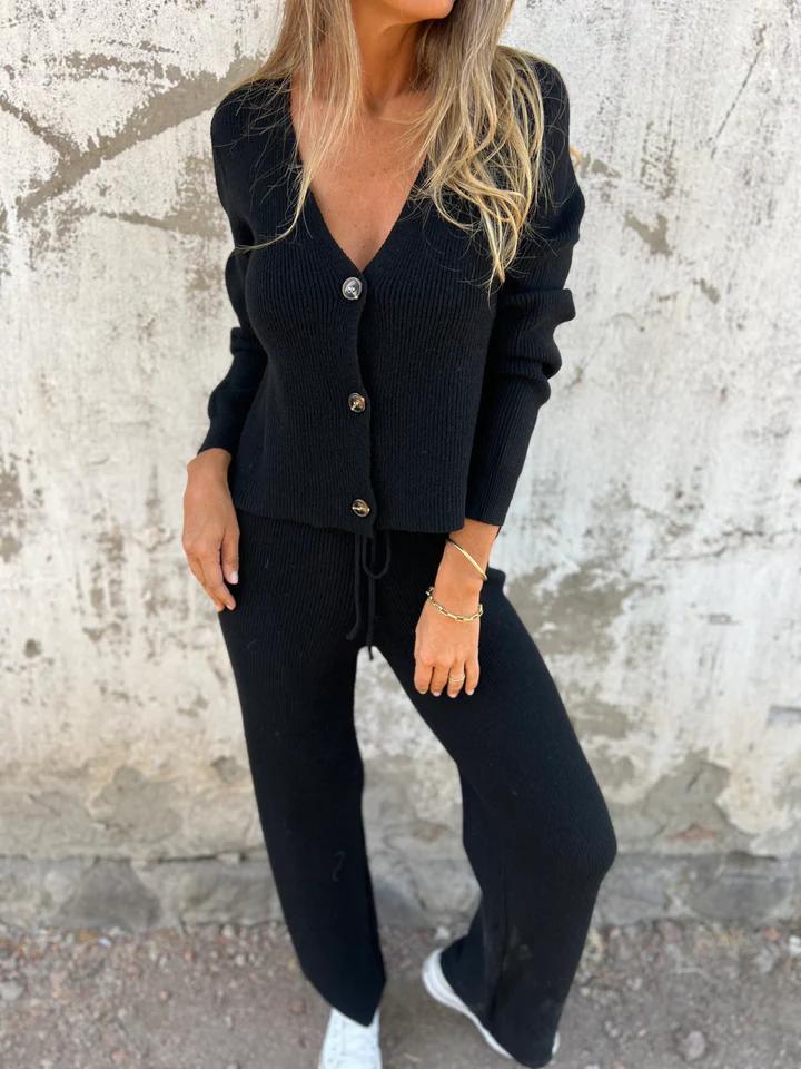 Sofie Dames Comfort Set – Zachte Gebreide Herfstset