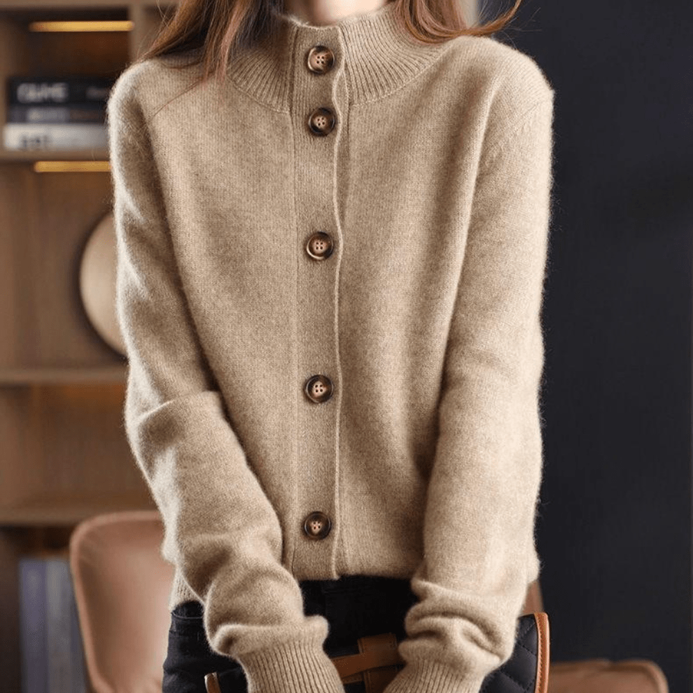 Zachte Dames Gebreide Kasjmierlook Vest – Warm & Elegant