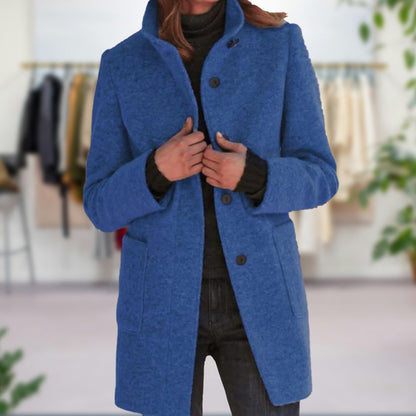Elara Dames Herfstjas Warm Elegant Getailleerd Model