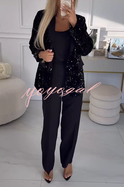 FeestGlans Dames Paillettenblazer – Glinsterende Feestelijke Blazer