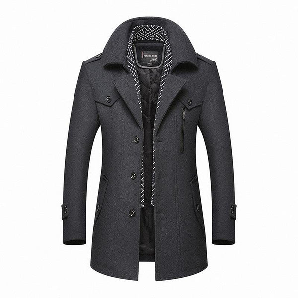 Wolvenberg Klassieke Herenmantel – Warme Slim Fit Winterjas