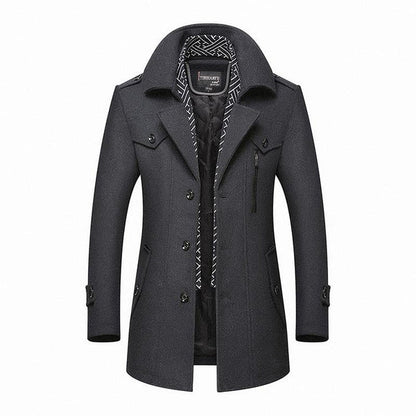 Wolvenberg Klassieke Herenmantel – Warme Slim Fit Winterjas