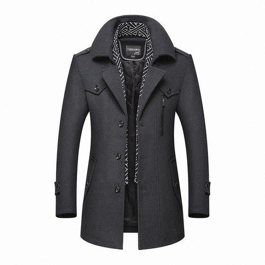 Wolvenberg Klassieke Herenmantel – Warme Slim Fit Winterjas