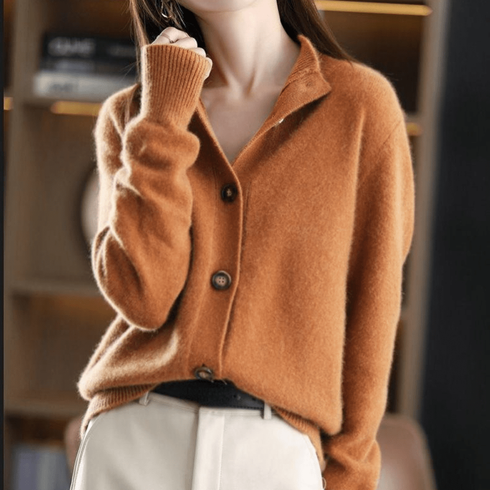 Zachte Dames Gebreide Kasjmierlook Vest – Warm & Elegant