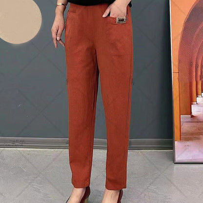 Lunara Katoenen Damesbroek met Elastische Taille en Comfortabele Pasvorm