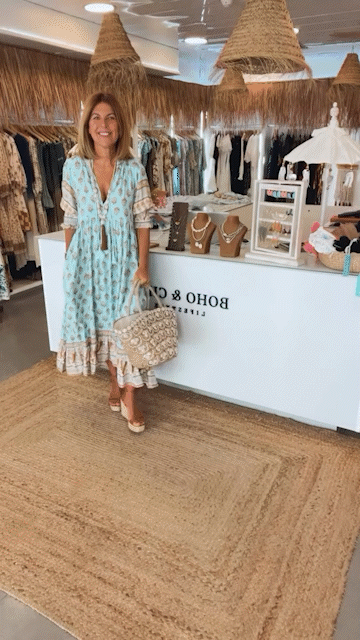 Marit Luchtige Strandjurk Dames met V-Hals en Zomerprint