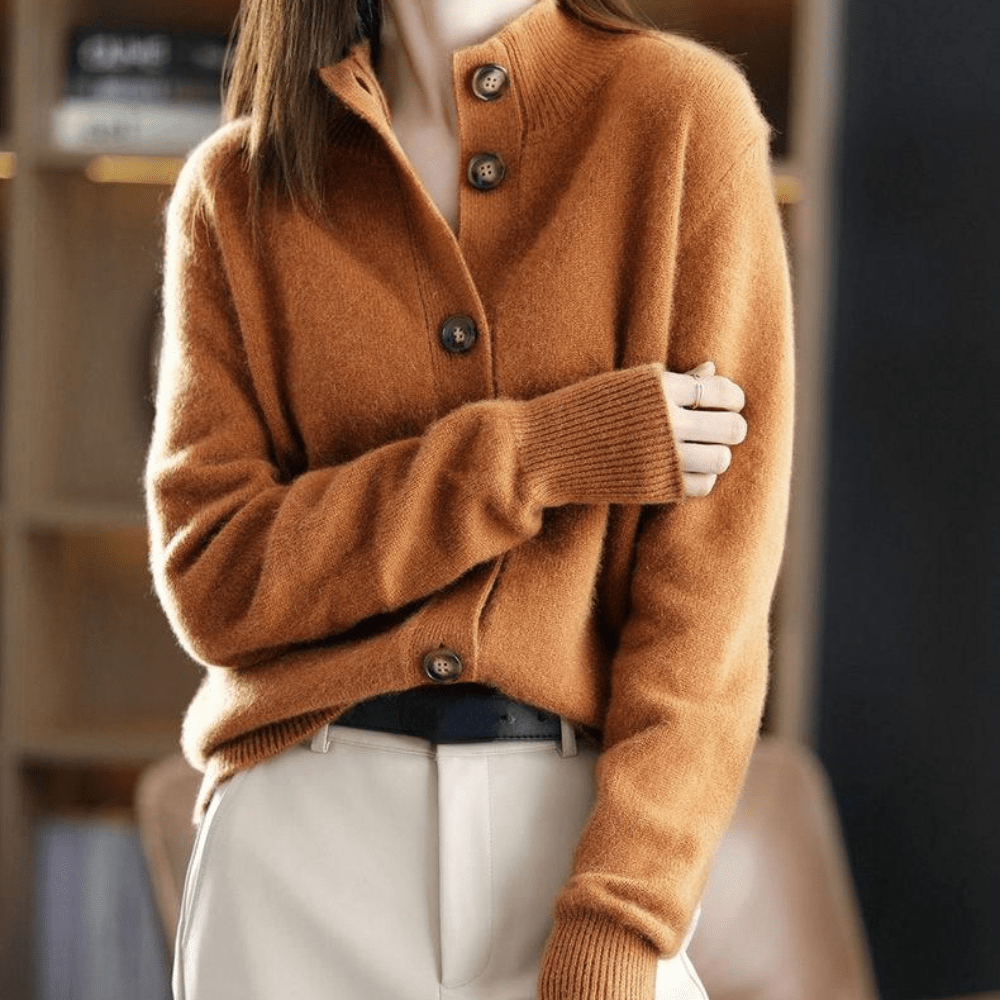Zachte Dames Gebreide Kasjmierlook Vest – Warm & Elegant