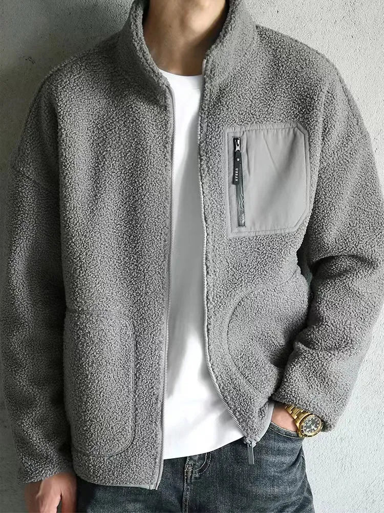 Norvian Heren Fleecejas – Warme Teddy Jas voor Herfst