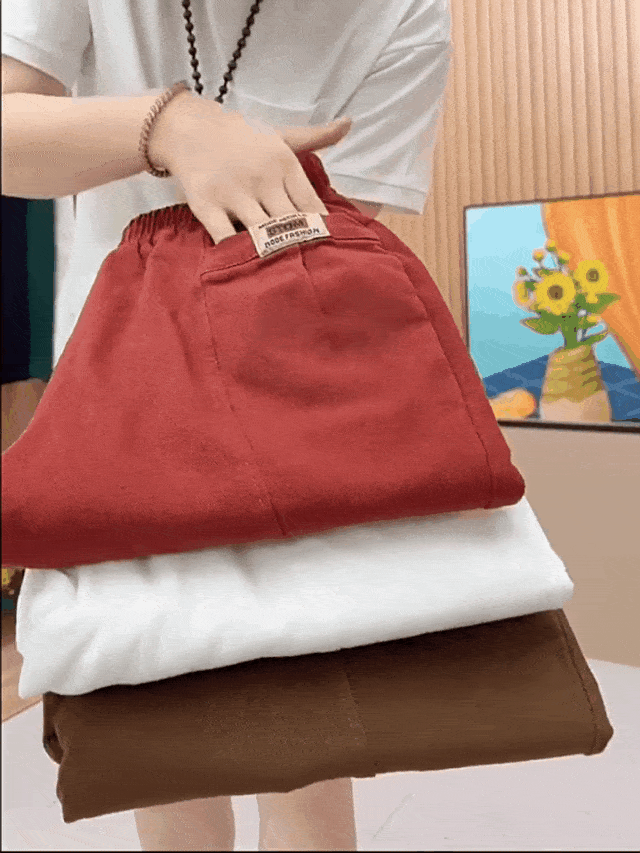 Lunara Katoenen Damesbroek met Elastische Taille en Comfortabele Pasvorm