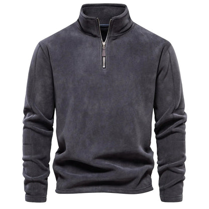 Norvian Fleece Trui met Opstaande Kraag voor Heren