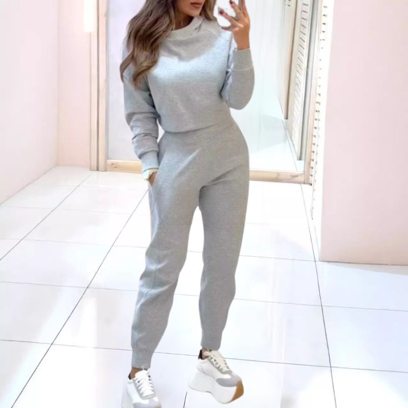 Herfst Warmte Set Dames – Comfortabele Trui en Broek voor Koude Dagen