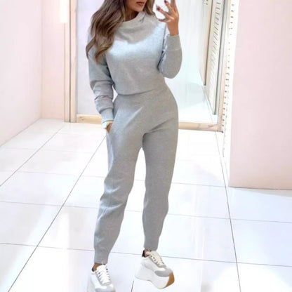 Herfst Warmte Set Dames – Comfortabele Trui en Broek voor Koude Dagen