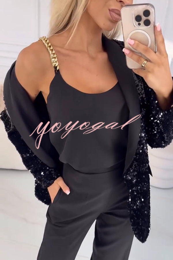 FeestGlans Dames Paillettenblazer – Glinsterende Feestelijke Blazer