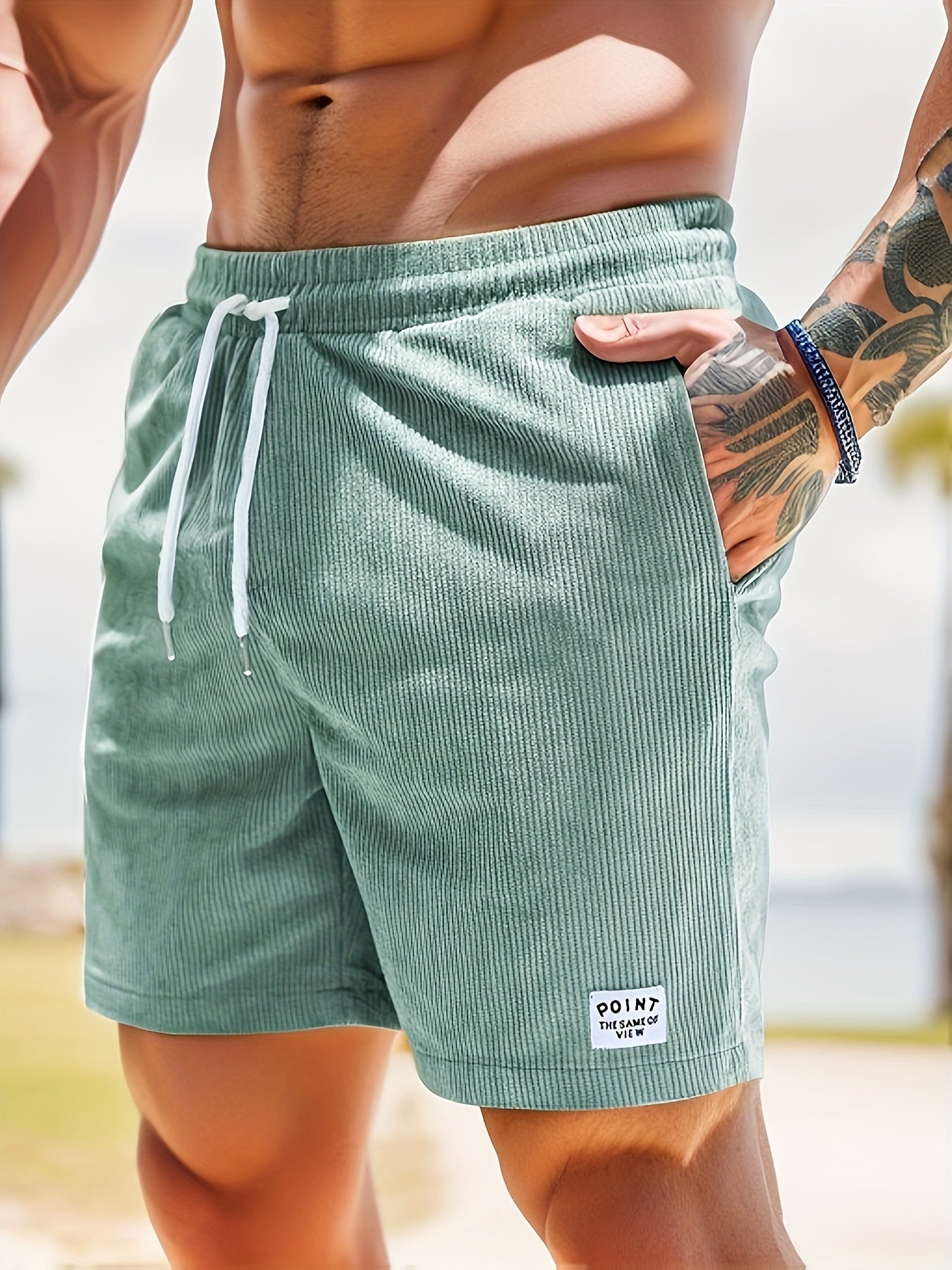 ZomerRib Heren Korte Broek – Comfortabele Ribstof Zomershort